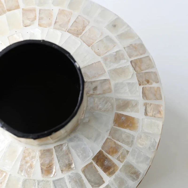 Coastal Shell Mosaic Vase