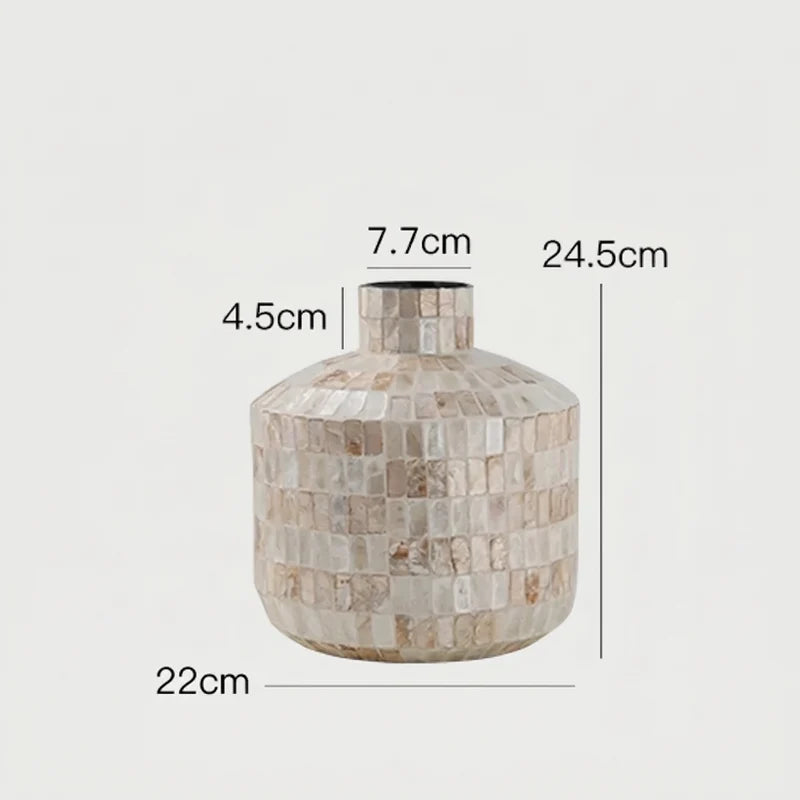 Coastal Shell Mosaic Vase