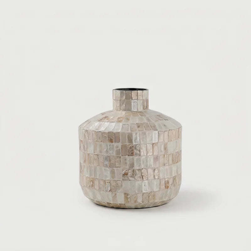 Coastal Shell Mosaic Vase